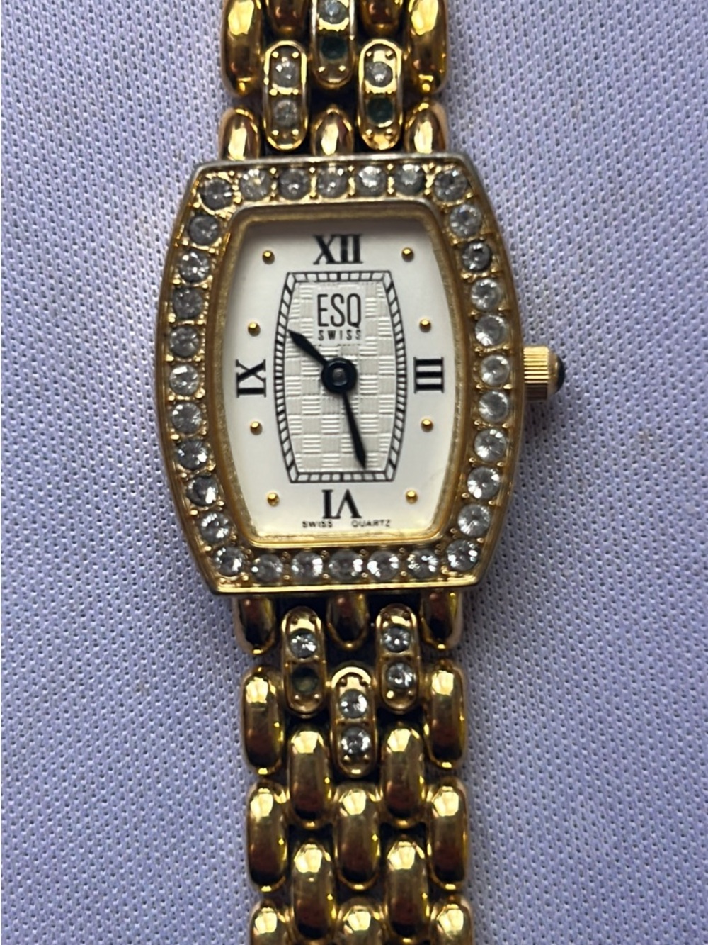 ESQ Swiss Women’s Gold Crystal Accent Bracelet Watch - Gold
